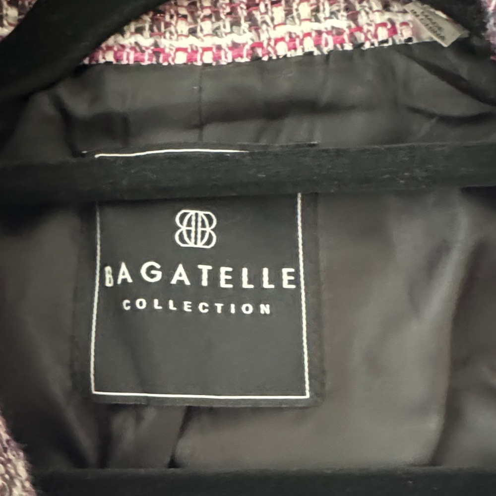 Bagatelle Collection Pink Plaid Tweed Blazer Jacket - Picture 6 of 16
